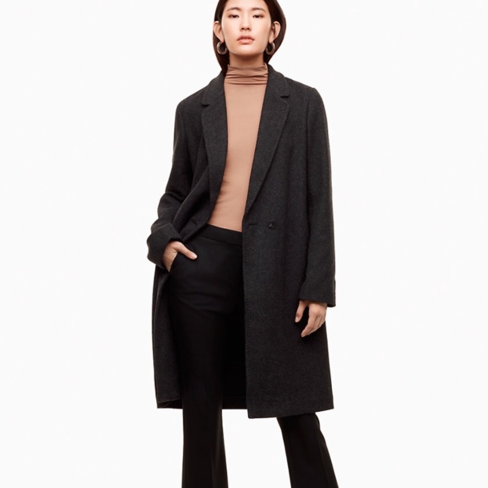 Babaton Aritzia Stedman mid wool cashmere coat S